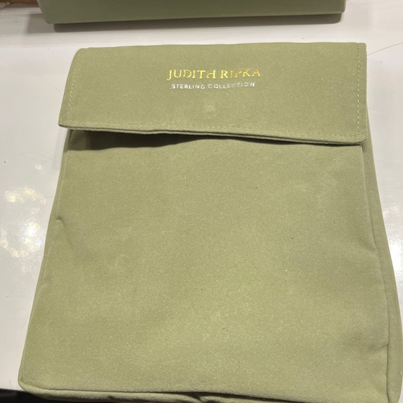 NWOT Judith Ripka sterling Silver Pendant on Black Cord Necklace - Picture 12 of 12